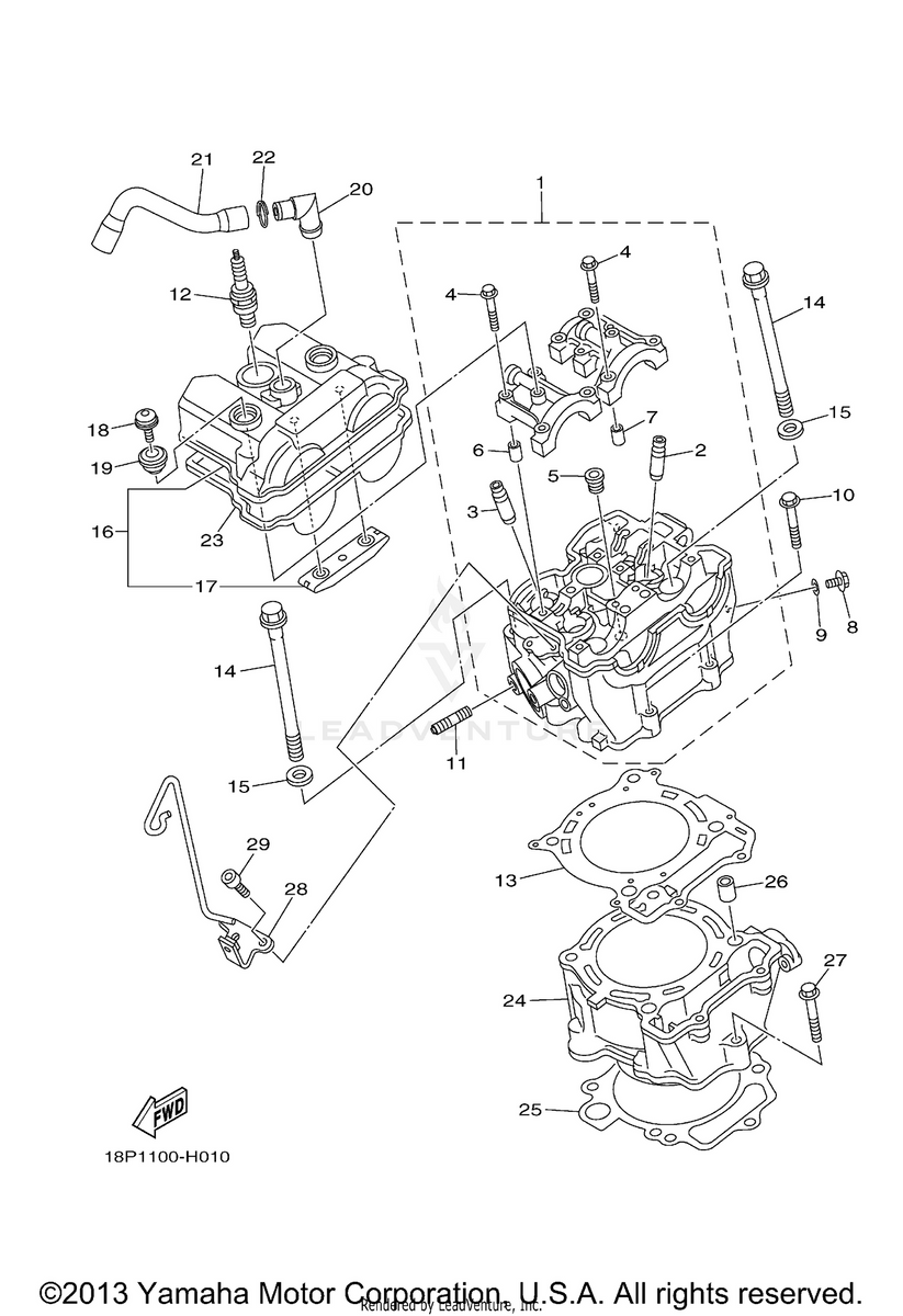YFZ450R Valve Cover Gasket Rastrelli Racing