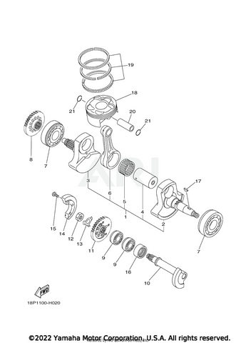 YFZ450R Stock Piston Rebuild Kit